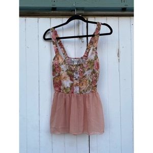 Beautiful Flowing Floral Sleeveless Blouse